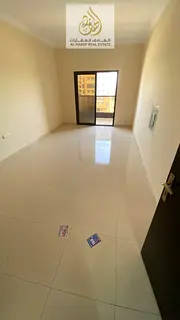 Annual rent in Ajman, Al Jurf 3 area. New building, first occupancy for families. Two-bedroom apartm