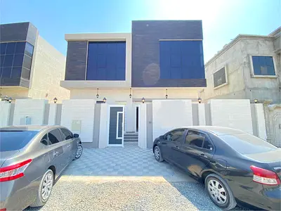 Two-storey villa for rent in Ajman, Al-Haliwa area 2  5 bedrooms master, board and lounge  With air conditioners  And the master's maid room  And a laundry room  Outdoor kitchen  AED 90,000 is require