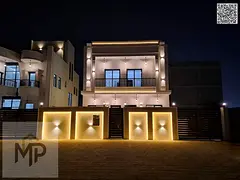 Villa for sale at ajman| al helio2 area| 5 master rooms, majlis, hall, maid room, roof| freehold for