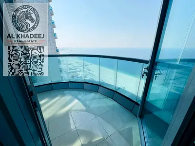 Two bedrooms and a living room for resale in Ajman Corniche Residence Towers 'ACR', with full sea and city views.