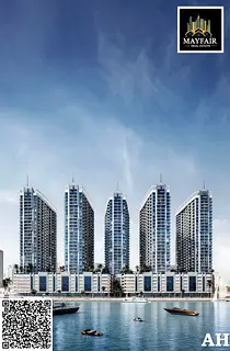 Own your luxury apartment with a direct waterfront view in a prestigious towers project in an except