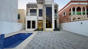 Villa for sale in Ajman. The villa is a G+1 (ground floor plus one) with electricity and water inclu