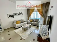 for rent monthly A fully furnished One-bedroom Two-bathroom apartment in Al Taawun 1