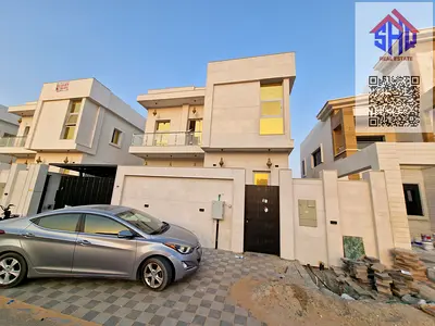 For rent, a villa with electricity, a citizen, five rooms, a hall, and a maid's room