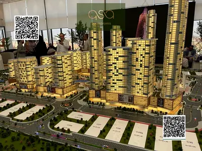 Luxurious two bedroom for sale in a new project (Tiger Downtown Ajman), freehold, swimming pool, gym, parking.