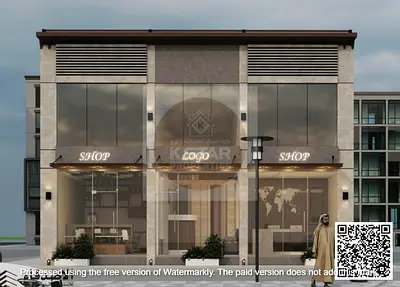 BRAND NEW COMMERCIAL PROPERTY WITH 2 SHOPS 400 SQ FT EACH AND 1 SHOWROOM 3500 SQ FT ON MAIN COMMERCIAL MARKET IN AL ZAHYA AJMAN