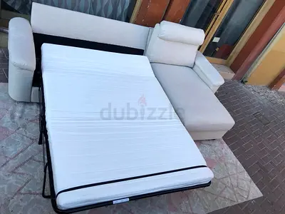 Lidhult L shape sofa bed with mattress