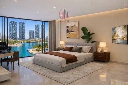 استثمار مربح في شقة مفروشة غرفة وصالة داخل مجتمع لاجون متكامل في عجمان