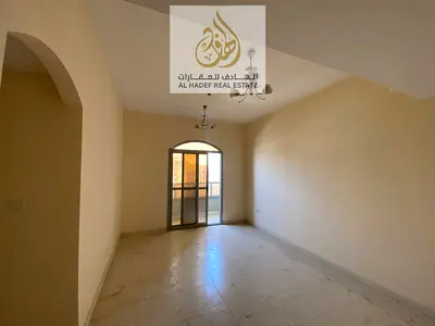 Two bedrooms and a living room with two bathrooms. Excellent size and prime location close to all services, bus station, and the Dubai-Sharjah exit.