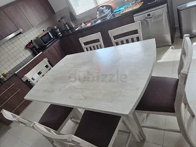 Wooden Dining Table Set with Chairs