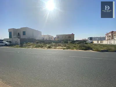 For sale in Sharjah Al-Hoshi area Residential investment plot of 10,000 square feet A very special corner location on two streets
