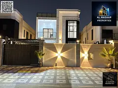 Villa with a swimming pool in Al Rawda 3 area, 4000 sq ft, luxurious design, freehold ownership for