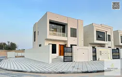 Modern European-style villa for sale in Al Helio area, Ajman. Excellent location opposite the mosque