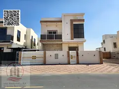 Villa for sale in Al Zahiyah, Ajman. Modern design, ground and first floors (5 master bedrooms, majl