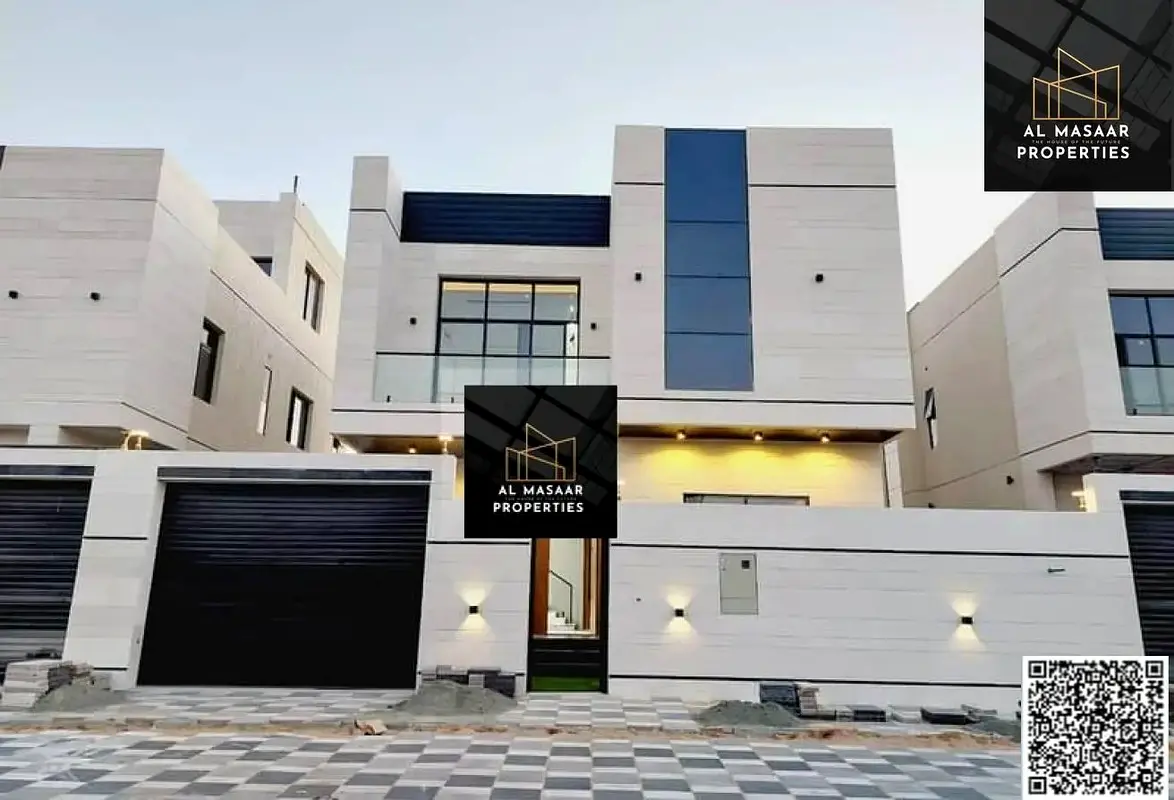 A villa at a price including registration and ownership fees on the main street, ready for occupancy in the most prestigious areas of Ajman, freehold