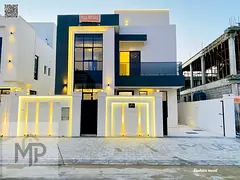 Villa for sale | ajman| al helio2 area | 6 master rooms, majlis, 2 halls, maid room, roof| freehold