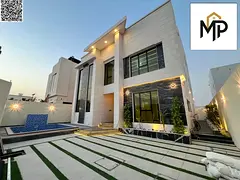 Luxury villa for sale with a unique design in Al Alia area – Ajman | Two floors | Super deluxe fin