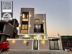 For sale in Al Zahia 2 – Ajman, a 3-story villa with 6 master bedrooms, a majlis, a living room, a