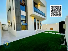Luxury villa for sale in Al Zahia area, 5 bedrooms, living room and majlis, registration fees includ