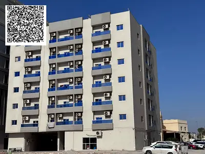 Building for sale in Ajman, Al Rawda 2 area, opposite the mosque. Ground floor + 6 floors, second plot from Sheikh Khalifa Street. Consists of (78) ap