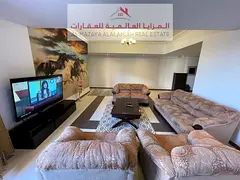For rent monthly - fully furnished one-bedroom apartment - Sharjah - Al Taawun - with internet