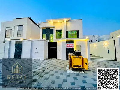 Luxury villa for sale with super deluxe finishing, 8 master bedrooms, private pool, rooftop sitting area, prime location on Sheikh Mohammed Bin Zaydd