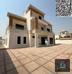 Villa for sale in Ajman Al Yasmeen 8 master bedroom 2hall majlis land area 8000 Sqft very good locat