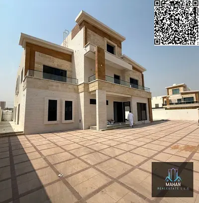Villa for sale in Ajman Al Yasmeen 8 master bedroom 2hall majlis land area 8000 Sqft very good location