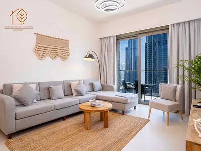 Fully Furnished 3 BHK + Maids Room | Top Floor with Partial Burj Views | All Bills Included