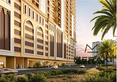 A furnished one-bedroom apartment with a living room for sale on a 7-year installment plan, with a m