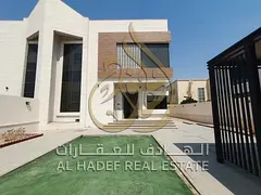 Modern villa in Al-Hawshi with split air conditioning and central gas. The villa includes: Large gar