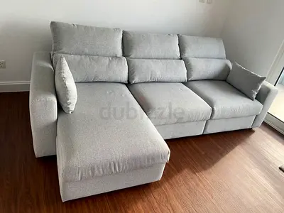 IKEA eskilstuna L shape sofa bed under storage