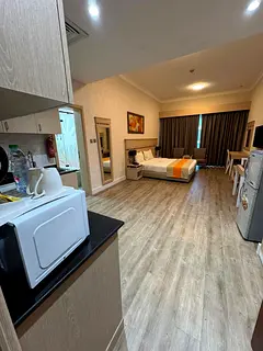 Fully Furnished Studio With Kitchen Free Bills.