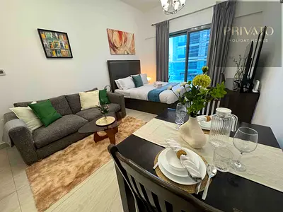 Chic Studio with Balcony l A mins drive to Downtown l Dubai Mall