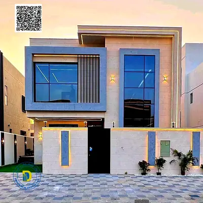 للبيع فيلا مودرن 5 غرف مع مسبح وروف بمنطقة الزاهيه السعر يشمل رسوم التسجيل