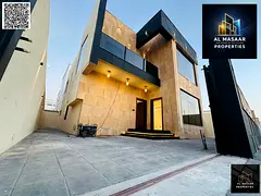 Luxury villa for sale in Al Zahia, Ajman. High-end finishing, prime location. Price includes registr