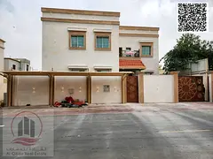 Villa for sale in Al Rawda 3, Ajman. Modern design. The villa includes water, electricity, and air c