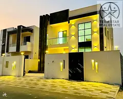 High-end finished villa, first occupancy, spacious rooms, near a mosque