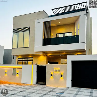 Luxury villa with a modern European design – ground floor and first floor with a roof