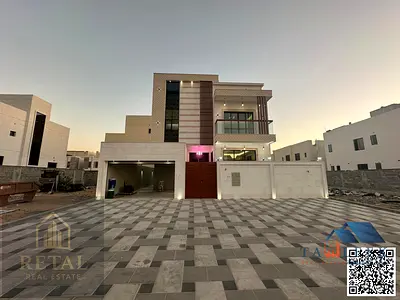 Luxury Villa with Modern Design in Al Amrah Ajman - 5 Master Bedrooms Large Hall Modern Kitchen and Prime Main Road Location