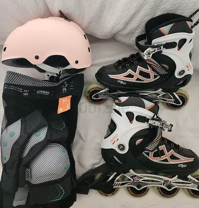 Rollerblades inline skates with Protective Gear