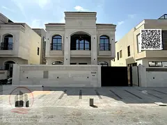 Villa for sale in Ajman Al Bahi5 master bedrooms, a living room, a hall, and a maid’s room, freeho