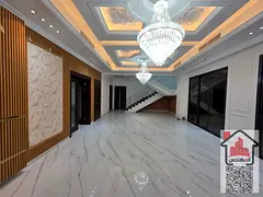 For rent in Ajman, Al Zahya area, first tenant Two floors with a swimming pool 5 master bedrooms, 2