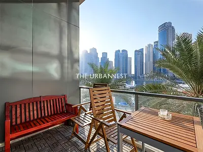Full Marina View| 2 Bed Plus Study |Semi Furnished