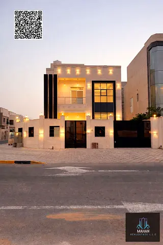 فيلا فاخرة حديثة زاوية - 4 غرف نوم رئيسية - هيليو 2، عجمان - موقع متميز قريب من جميع الخدمات