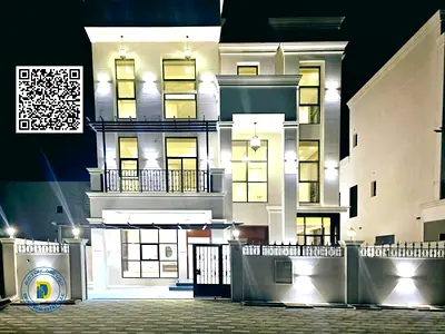 فيلا فاخرة تصميم عصري 3 طوابق وروف ومسبح للبيع بالزاهيه عجمان بسعر مميز جدا