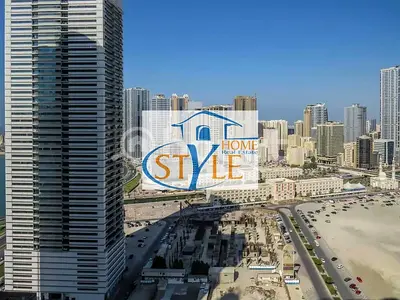 An apartment in Al Khan featuring a direct view of Al Khan Lake and another view of Al Qasba Canal.