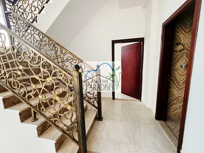 Away from fly zone/ Private Entrance 3 Bedroom single storey Villa / Maid Room / back yard with private Swimming Pool / available for Rent in Mirdif/