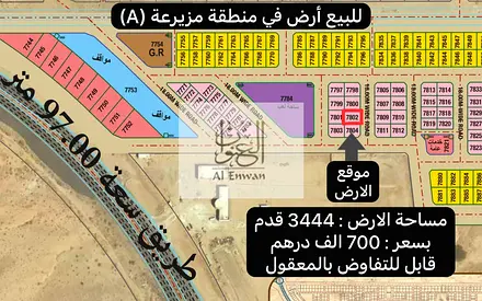 للبيع ارض في منطقة مزيرعه