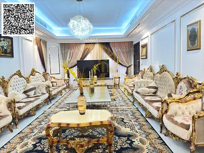 Prime location and high-end finishing! 🔹Corner villa, modern villa for sale in the best locations in Ajman - including water, electricity, air condit